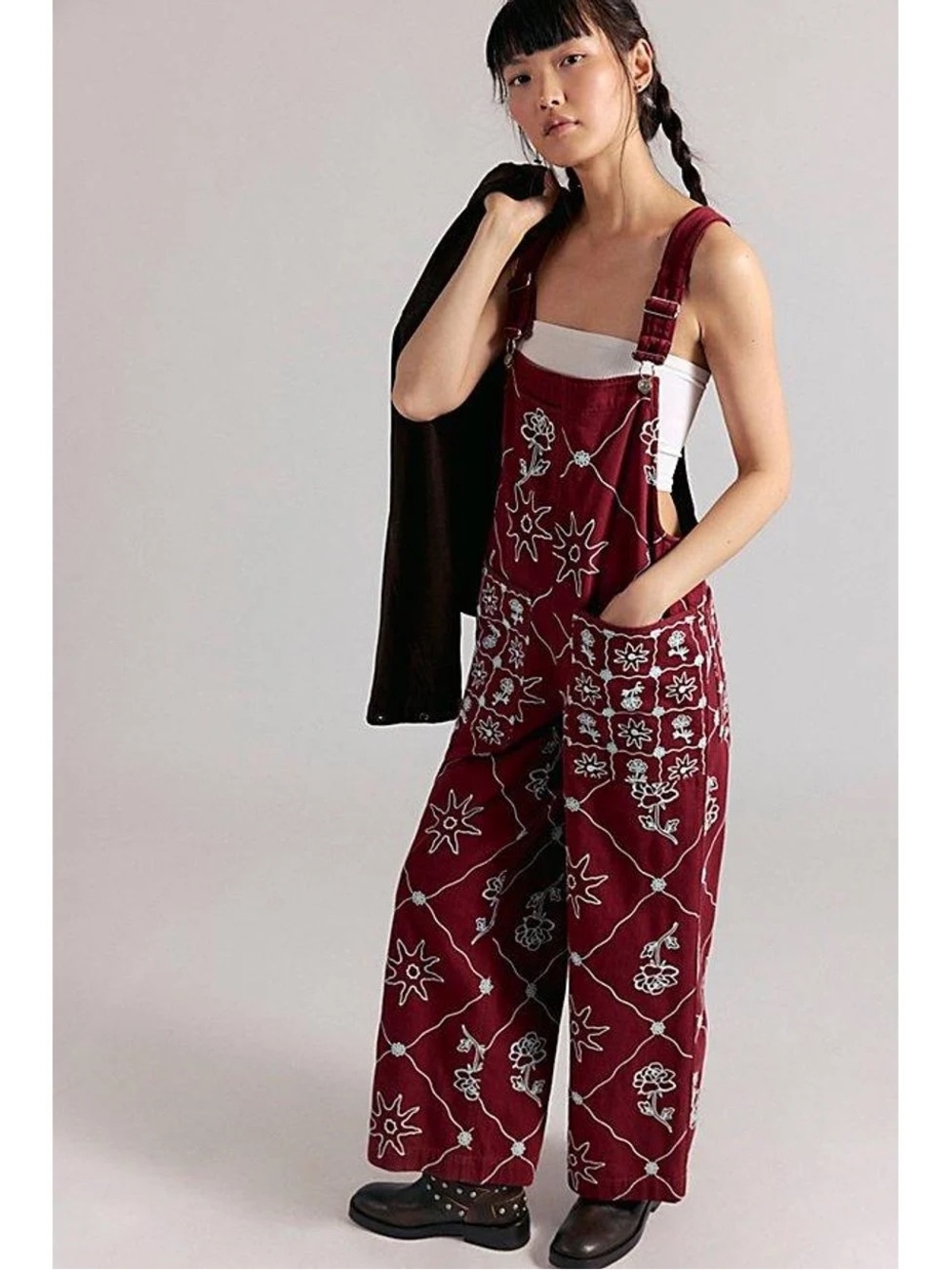 Free People Rising Sun Overalls